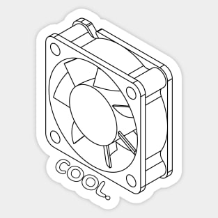 Cool Fan Mechanical Engineer 3D Printer Maker Sticker